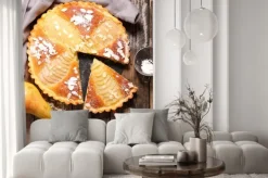 Fototapeta: Ciasto gruszkowe z migdałami