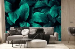 Fototapeta: Ciemnozielone realistyczne liście
