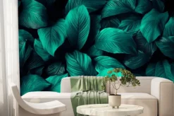 Fototapeta: Ciemnozielone realistyczne liście