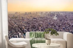 Fototapeta: Citiscape tokio o zachodzie słońca, japonia