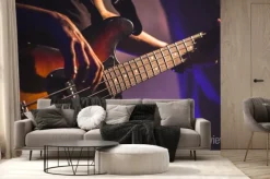 Fototapeta: Close-up zdjęcie basisty