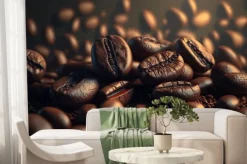 Fototapeta: Coffee wallpaper created with generative ai technology