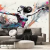 Fototapeta: Colorful watercolor ballerina hand painted ballet dancer ai generative