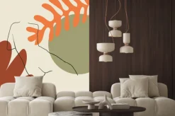 Fototapeta: Continuous line drawing. woman sitting back. fashion concept,