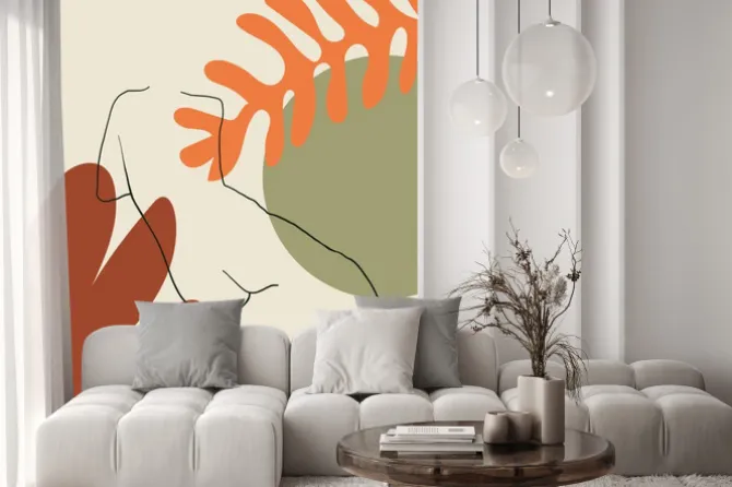 Fototapeta: Continuous line drawing. woman sitting back. fashion concept,