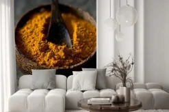 Fototapeta: Curry na powierzchni drewnianych