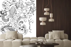 Fototapeta: Cute little girl otwierając magiczne pudełko z syrenka