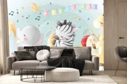 Fototapeta: Cute safari animals parade 2