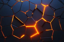 Fototapeta: Czarna pękająca ściana 3d