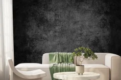 Fototapeta: Czarna porysowana ściana z betonu