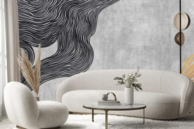 Fototapeta: Czarne i złote linie minimalizm