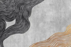 Fototapeta: Czarne i złote linie minimalizm