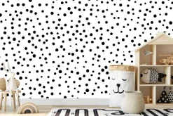 Fototapeta: Czarne kropki na białym tle