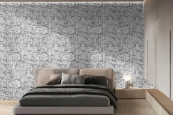 Fototapeta: Czarne litery alfabetu na białym tle