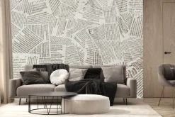 Fototapeta: Czarno białe strony magazynu retro styl