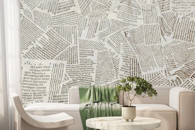 Fototapeta: Czarno białe strony magazynu retro styl