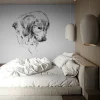 Fototapeta: Czarno biały portret psa w stylu szkicu