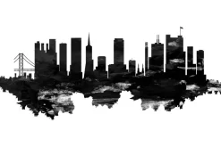 Fototapeta: Czarno-biała abstrakcja san francisco