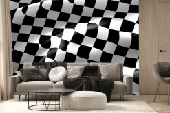 Fototapeta: Czarno-biała flaga mety