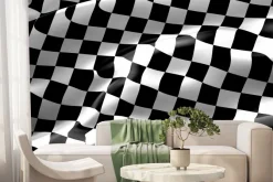 Fototapeta: Czarno-biała flaga mety