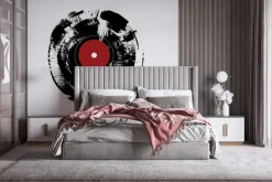 Fototapeta: Czarno-biała płyta winylowa