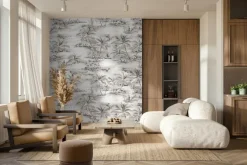 Fototapeta: Czarno-białe palmy w tropikach