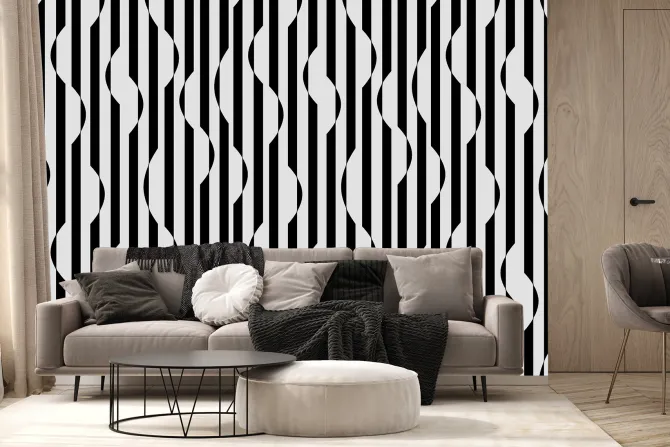 Fototapeta: Czarno-białe paski wzór zebry