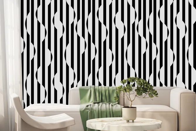 Fototapeta: Czarno-białe paski wzór zebry