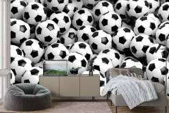 Fototapeta: Czarno-białe piłki nożne