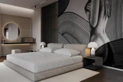 Fototapeta: Czarno-biały rysunek atrakcyjnej kobiety