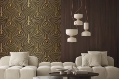 Fototapeta: Czarno-złotawy wzór art-deco