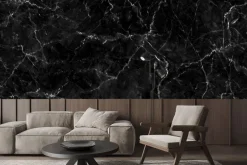 Fototapeta: Czarny marmur z białymi pęknięciami
