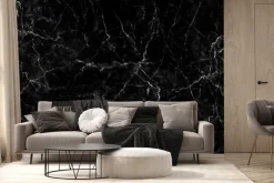 Fototapeta: Czarny marmur z białymi pęknięciami