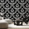 Fototapeta: Czarny-biały wzór ornamentowy