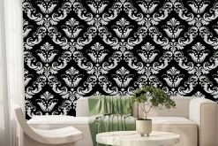 Fototapeta: Czarny-biały wzór ornamentowy