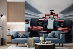 Fototapeta: Czerwona formuła 1 podczas wyścigu