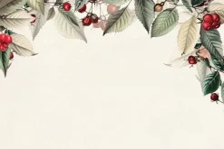 Fototapeta: Czerwona jarzębina wśród liści