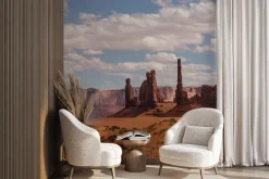 Fototapeta: Czerwona pustynia ze skałami