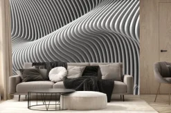 Fototapeta: 3d abstract render of concrete parametric pattern.