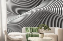 Fototapeta: 3d abstract render of concrete parametric pattern.