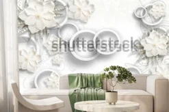 Fototapeta: 3d illustration of flower background-3d wallpaper