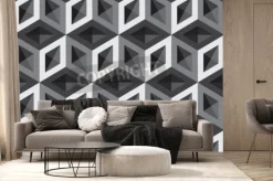 Fototapeta: 3d kostek wzór ilustracji. tło i tło.