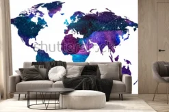 Fototapeta: 2d ręcznie ilustracja ilustracja świata. kolor gradientu akwarela