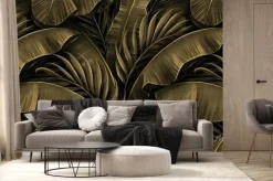 Fototapeta: 3d tropikalne liście bananowca i palmy