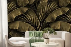 Fototapeta: 3d tropikalne liście bananowca i palmy