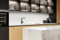 Fototapeta: Delikatna imitacja mury z białej cegły