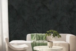 Fototapeta: Delikatna siatka liści botaniczny wzór