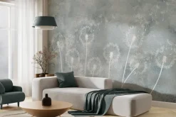 Fototapeta: Delikatne dmuchawce na niebieskim tle