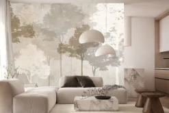 Fototapeta: Delikatne drzewa w jasnej scenerii