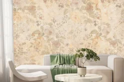 Fototapeta: Delikatne dzikie kwiaty w beżach